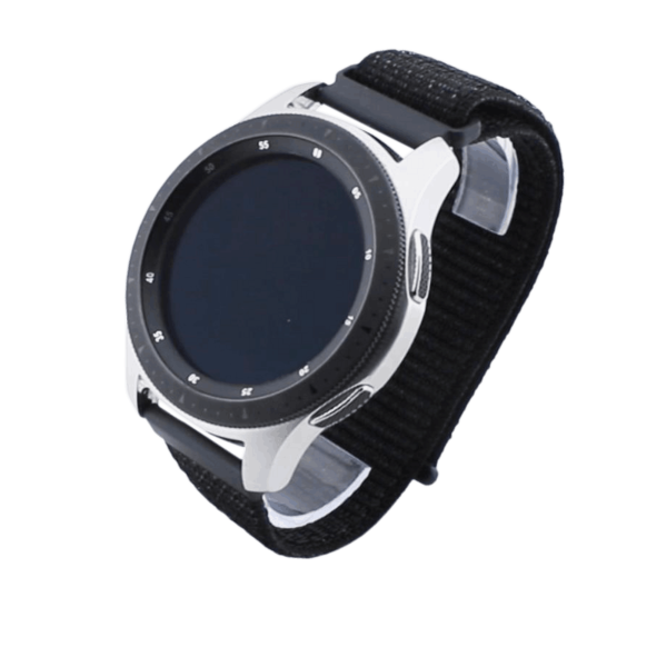 Bandmeister® Armband Flausch Klettverschluss black für Federsteg Uhr 22mm