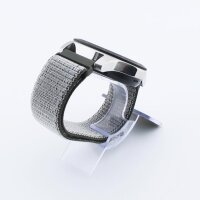 Bandmeister® Armband Flausch Klettverschluss dark olive für Federsteg Uhr 20mm