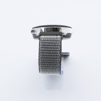 Bandmeister® Armband Flausch Klettverschluss dark olive für Federsteg Uhr 22mm