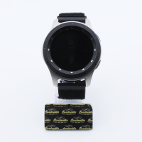 Bandmeister® Armband Flausch Klettverschluss dark black für Federsteg Uhr 20mm
