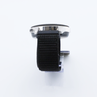 Bandmeister® Armband Flausch Klettverschluss dark black für Federsteg Uhr 22mm