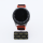 Bandmeister® Armband Flausch Klettverschluss red black für Federsteg Uhr 22mm