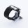 Bandmeister® Armband Flausch Klettverschluss black white für Federsteg Uhr 20mm