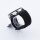 Bandmeister® Armband Flausch Klettverschluss black white für Federsteg Uhr 22mm