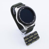 Bandmeister® Armband Flausch Klettverschluss cargo khaki für Federsteg Uhr 20mm