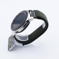 Bandmeister® Armband Flausch Klettverschluss cargo khaki für Federsteg Uhr 20mm
