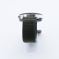Bandmeister® Armband Flausch Klettverschluss cargo khaki für Federsteg Uhr 22mm