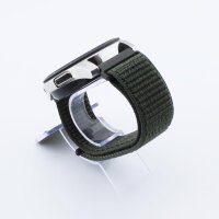 Bandmeister® Armband Flausch Klettverschluss cargo khaki für Federsteg Uhr 22mm