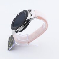 Bandmeister® Armband Flausch Klettverschluss pearl pink für Federsteg Uhr 20mm