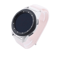 Bandmeister® Armband Flausch Klettverschluss pearl pink für Federsteg Uhr 22mm