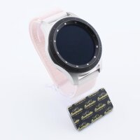 Bandmeister® Armband Flausch Klettverschluss pearl pink für Federsteg Uhr 22mm