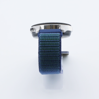 Bandmeister® Armband Flausch Klettverschluss midnight fog für Federsteg Uhr 22mm