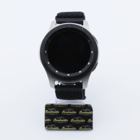 Bandmeister® Armband Flausch Klettverschluss reflective black für Federsteg Uhr 20mm