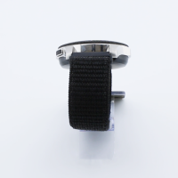 Bandmeister® Armband Flausch Klettverschluss reflective black für Federsteg Uhr 22mm