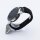 Bandmeister® Armband Flausch Klettverschluss reflective black für Federsteg Uhr 22mm