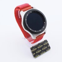 Bandmeister® Armband Flausch Klettverschluss china red für Federsteg Uhr 20mm