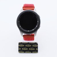 Bandmeister® Armband Flausch Klettverschluss china red für Federsteg Uhr 22mm