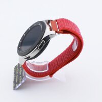 Bandmeister® Armband Flausch Klettverschluss china red für Federsteg Uhr 22mm
