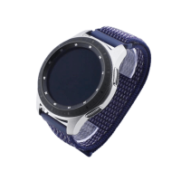 Bandmeister® Armband Flausch Klettverschluss indigo für Federsteg Uhr 20mm