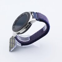 Bandmeister® Armband Flausch Klettverschluss indigo für Federsteg Uhr 22mm