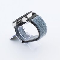 Bandmeister® Armband Flausch Klettverschluss storm gray für Federsteg Uhr 20mm