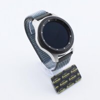 Bandmeister® Armband Flausch Klettverschluss storm gray für Federsteg Uhr 22mm