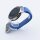 Bandmeister® Armband Flausch Klettverschluss cape blue für Federsteg Uhr 20mm
