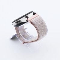 Bandmeister® Armband Flausch Klettverschluss rose pink für Federsteg Uhr 22mm