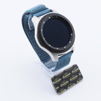 Bandmeister® Armband Flausch Klettverschluss colestial teal für Federsteg Uhr 20mm