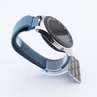 Bandmeister® Armband Flausch Klettverschluss colestial teal für Federsteg Uhr 22mm