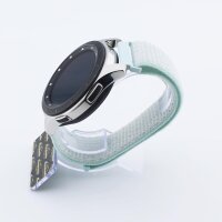 Bandmeister® Armband Flausch Klettverschluss teal tint für Federsteg Uhr 20mm
