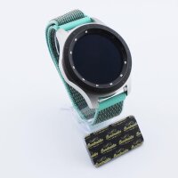Bandmeister® Armband Flausch Klettverschluss spearmint für Federsteg Uhr 20mm