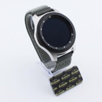 Bandmeister® Armband Flausch Klettverschluss spruce fog für Federsteg Uhr 20mm