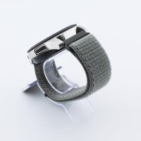 Bandmeister® Armband Flausch Klettverschluss spruce fog für Federsteg Uhr 20mm