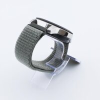 Bandmeister® Armband Flausch Klettverschluss spruce fog für Federsteg Uhr 22mm