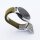 Bandmeister® Armband Flausch Klettverschluss olive flak für Federsteg Uhr 22mm