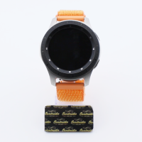 Bandmeister® Armband Flausch Klettverschluss papaya für Federsteg Uhr 22mm