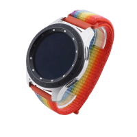 Bandmeister® Armband Flausch Klettverschluss rainbow für Federsteg Uhr 20mm