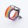 Bandmeister® Armband Flausch Klettverschluss rainbow für Federsteg Uhr 20mm