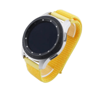 Bandmeister® Armband Flausch Klettverschluss light yellow für Federsteg Uhr 22mm