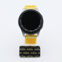 Bandmeister® Armband Flausch Klettverschluss light yellow für Federsteg Uhr 22mm