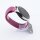 Bandmeister® Armband Flausch Klettverschluss dragon fruit für Federsteg Uhr 20mm