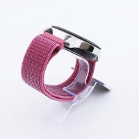 Bandmeister® Armband Flausch Klettverschluss dragon fruit für Federsteg Uhr 22mm