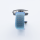 Bandmeister® Armband Flausch Klettverschluss chrysanteme blue für Federsteg Uhr 20mm