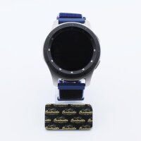 Bandmeister® Armband Flausch Klettverschluss midnight blue-black für Federsteg Uhr 20mm
