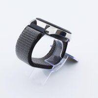 Bandmeister® Armband Flausch Klettverschluss iron ash für Federsteg Uhr 22mm