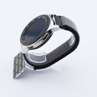 Bandmeister® Armband Flausch Klettverschluss iron ash für Federsteg Uhr 22mm