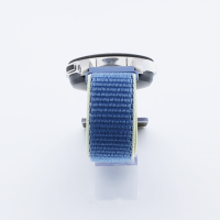 Bandmeister® Armband Flausch Klettverschluss ice blue für Federsteg Uhr 22mm