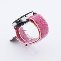 Bandmeister® Armband Flausch Klettverschluss pomelo red für Federsteg Uhr 20mm