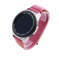 Bandmeister® Armband Flausch Klettverschluss pomelo red für Federsteg Uhr 22mm